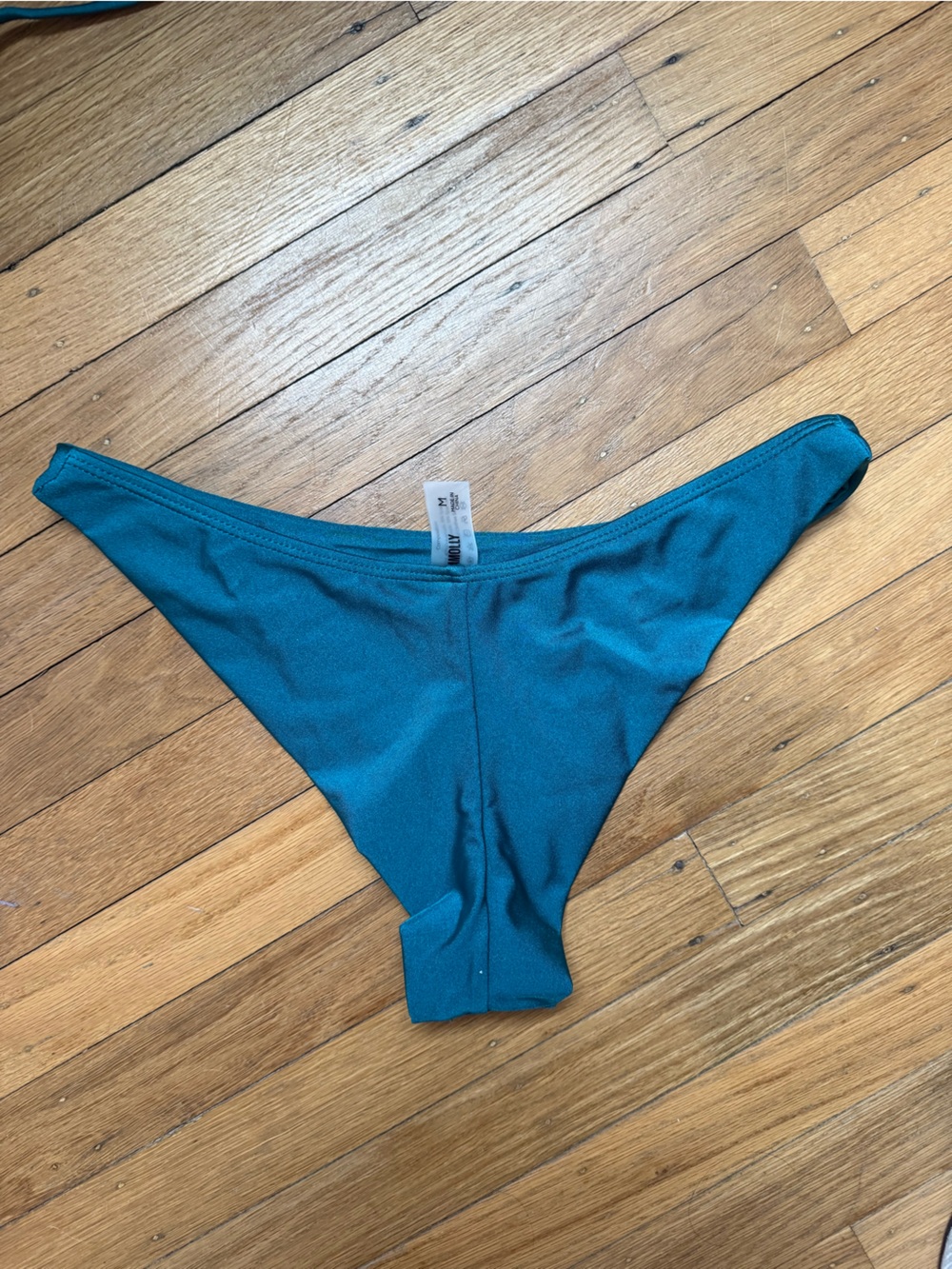 SeaMolly Strapless Teal Bandeau Bikini Set with Gold Accent - Picture 5 of 6
